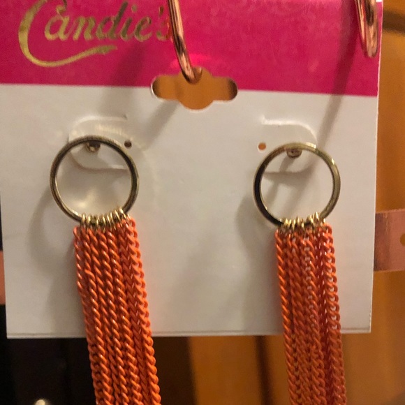 🧡Candies🍭Summer Hot Orange 🍊 Dangling Earrings! - Picture 3 of 6